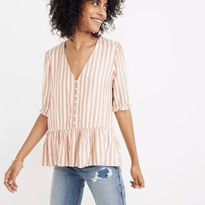 Madewell Courtyard Ruffle Hem Top